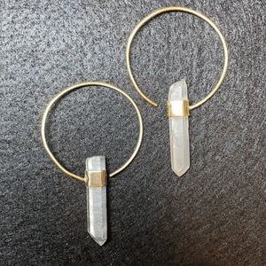 Crystal hoop earrings